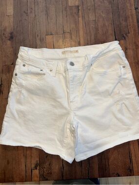 Levi's White Denim Cutoff Shorts